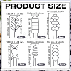 12Pcs 2 Styles Plastic Plant Climbing Trellis AJEW-GO0005-49-2