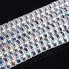 AB Color Plated Transparent Glass Beads Strands GLAA-T026-4x8mm-T06-1