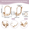 8 Pairs Brass Leverback Earring Findings KK-BBC0009-13-2