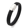 Braided Microfiber Leather Cord Bracelets for Wome Men BJEW-D304-07P-01-2