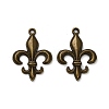 Lily Symbol Tibetan Style Alloy Pendants PALLOY-E776-01AB-01-1