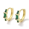 Brass Pave Cubic Zirconia Hoop Earrings for Women EJEW-L269-135G-2