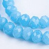 Glass Beads Strands EGLA-F122-8x6mm-M03-4