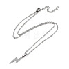 Lightning Bolt 201 Stainless Steel Pendant Necklaces for Women NJEW-G134-01P-2