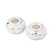 Opaque Resin Rondelle European Beads RESI-Z046-03-3