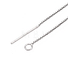 Anti-Tarnish Rhodium Plated 925 Sterling Silver Chain Extenders STER-N016-09P-2