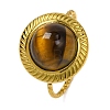 Round Natural Tiger Eye Finger Rings RJEW-Q822-46G-02-1