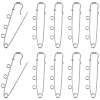 30Pcs Iron Brooch Findings IFIN-SC0002-09-1