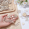 1 Set Unfinished Wood Confetti Table Decoration WOOD-SP0001-98-3