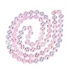 Baking Paint Electroplate Transparent Glass Beads Strands EGLA-Q136-04A-04-2