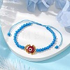 Handmade Lampwork Evil Eye & Glass Seed Beads Braided Bead Bracelets BJEW-MZ00090-04-2