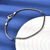 304 Stainless Steel Curb Chian Bracelets for Women Men BJEW-K240-12A-AS-3