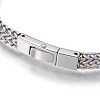 304 Stainless Steel Mesh Bracelets BJEW-L665-04P-2