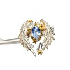 Alloy Rhinestone Wing Cuff Open Rings for Women WG253F1-01-3
