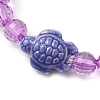 Handmade Porcelain Turtle Stretch Bracelets BJEW-JB10247-02-3