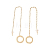 Long Chain with Open Ring Dangle Stud Earrings EJEW-A067-10G-2