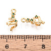 Brass Micro Pave Cubic Zirconia Charms KK-N263-140A-G-3