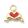 Brass Enamel Pendants KK-P338-24G-01-1