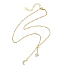 Adjustable Brass Cable Chain Lariat Necklaces NJEW-JN06141-2