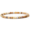 4mm Round Natural Crazy Agate Beads Bracelet for Men KG3069-14-1