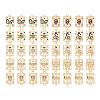 40Pcs 10 Styles Alloy Rhinestone Connector Charms FIND-TA0002-01-19