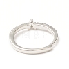Clear Cubic Zirconia Initial Letter Adjustable Ring RJEW-C052-01P-A-3