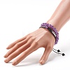 Reiki Crystal Natural Amethyst Beads Stretch Bracelets Set for Girl Women BJEW-JB06805-01-7