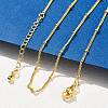 2MM Brass Satellite Chain Necklaces for Women NJEW-D302-49G-2