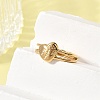 304 Stainless Steel Adjustable Cuff Open Rings for Women RJEW-K316-03G-3