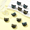 10Pcs 2 Colors Opaque Resin Beads RESI-YW0001-93-4