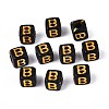Opaque Acrylic Beads SACR-T035-20B-1