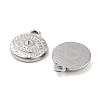 Non-Tarnish 304 Stainless Steel Pendant Rhinestone Settings STAS-P364-03P-2