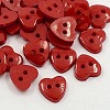 Acrylic Heart Buttons BUTT-E071-A-02-1