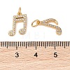 Rack Plating Brass Micro Pave Clear Cubic Zirconia Pendants KK-G507-02G-3