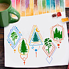 Plastic Drawing Painting Stencils Templates DIY-WH0396-671-7