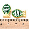 Baking Paint Opaque Glass Enamel Beads GL-CBA4370-01A-4