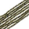 Natural Golden Sheen Obsidian Beads Strands G-S152-04-3mm-1