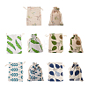 Kissitty 50Pcs 5 Style Cotton and Linen Packing Pouches ABAG-KS0001-02-11