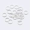 925 Sterling Silver Soldered Closed Jump Rings STER-F036-03S-0.8x6-1