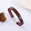 Embossed Imitation Leather Cord Bracelets WG215F5-04-2