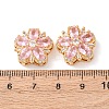 Brass Micro Pave Cubic Zirconia Beads KK-A284-19G-03-3