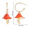 Enamel Mushroom Dangle Stud Earrings JE987C-7