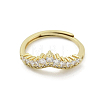 Brass Micro Pave Cubic Zirconia Adjustable Rings RJEW-H225-05G-2