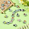 11Pcs 11 Colors Handmade Porcelain Bright Glazed Beads PORC-YW0001-86-4