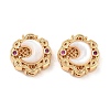 Brass Micro Pave Cubic Zirconia Charms KK-B102-25G-1