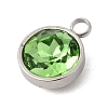 12Pcs Birthstone Theme 304 Stainless Steel Pendants STAS-G082-17P-3