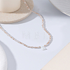 1Pc Glass Rondelle Beaded Necklaces NJEW-LP0007-23E-3