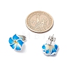 Handmade Polymer Clay Plumeria Stud Earrings EJEW-JE06438-4
