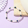 Natural Lapis Lazuli & Cultured Freshwater Pearl Beaded Bracelets BJEW-JB14045-04-1