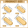 12Pcs 4 Sizes 201 Stainless Steel Oval Jewelry Plate ODIS-WA0001-34A-2